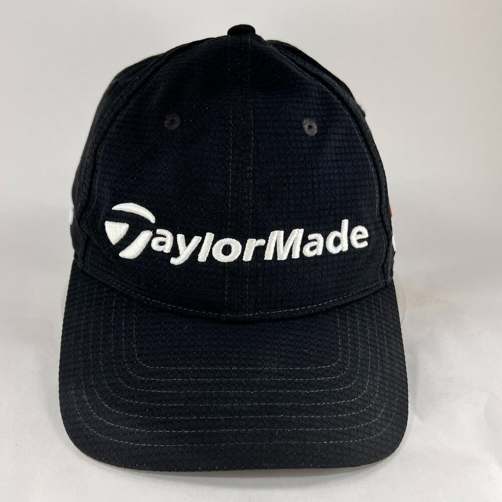 TaylorMade Strap Back Cap Hat Black M5 TP5 Golf Outdoor Athletic Logo Mens